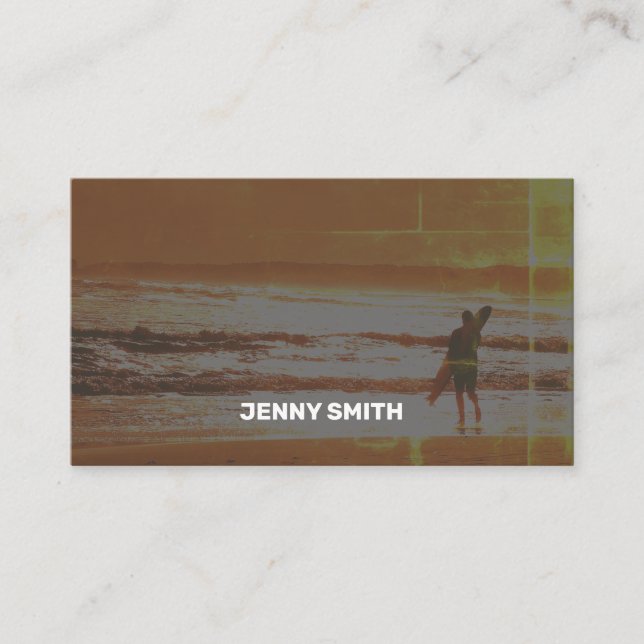 Cartão de visita Clássico Laranja Limpo (Frente)