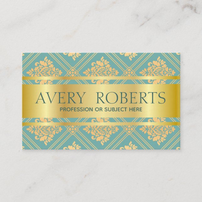 Cartão De Visita Clássico Moderno Lúpulo Floral de Lúpulo Cinzento (Frente)