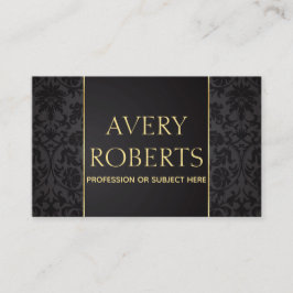 Cartão De Visita Clássico Moderno Lúpulo Floral do Sparkle dourado 