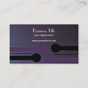 Cartão De Visita Clássico Moderno preto e roxo