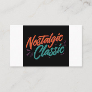 Cartão De Visita Clássico nostálgico