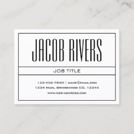 Cartão De Visita Clássico, preto e branco profissional moderno