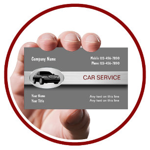 Cartão De Visita Clássico Serviço de Carro de Luxo Taxi
