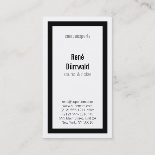 Cartão De Visita Clássicos em BW (Frente)