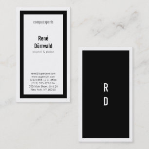Cartão De Visita Clássicos Negros e Brancos