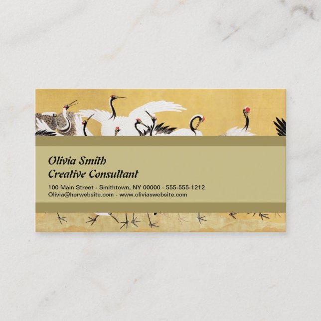 Cartão De Visita Clássicos ricos em pássaros do Japão (Frente)