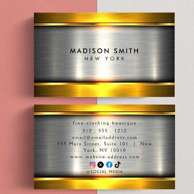 Cartão De Visita Classy And Cool Construction Business Cards (Criador carregado)