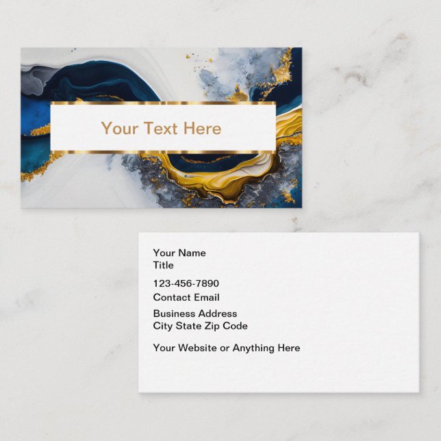Cartão De Visita Classy Glitzy Stone Look Pattern Business Cards (Frente/Verso)
