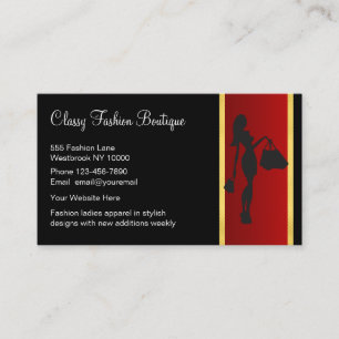 Cartão De Visita Classy Ladies Fashion Boutique Professional