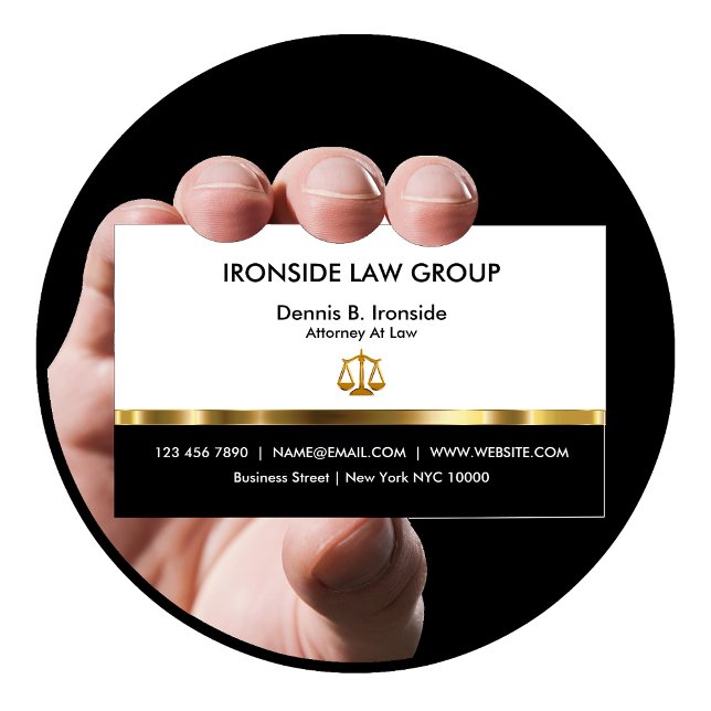 Cartão De Visita Classy Professional Attorney (Criador carregado)