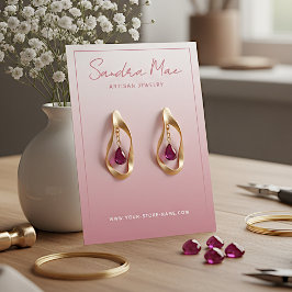 Cartão De Visita Classy Simple Minimalist Jewelry Display Card