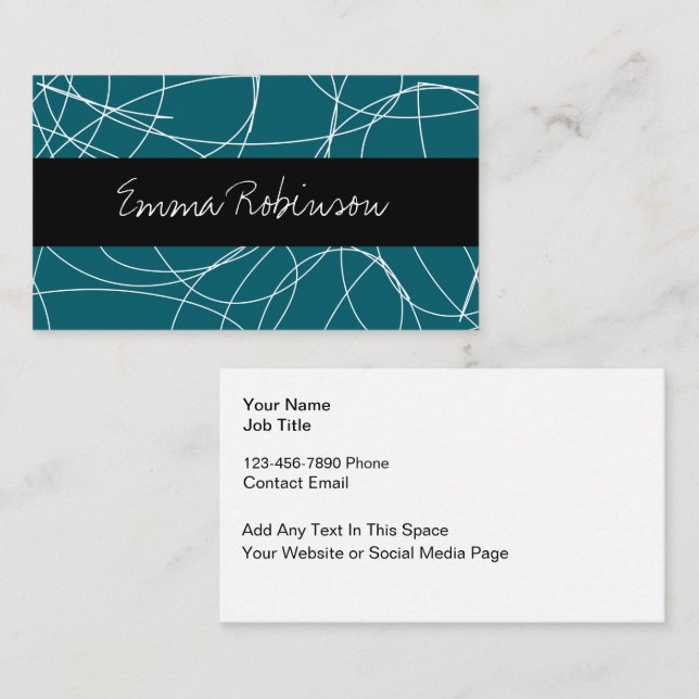 Cartão De Visita Classy Trendy Monogram Business Cards (Frente/Verso)