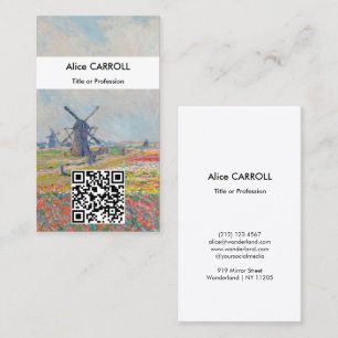 Cartão De Visita Claude Monet - Campos Tulip, Haia - Código QR