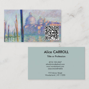 Cartão De Visita Claude Monet - Grande Canal, Veneza - Código QR