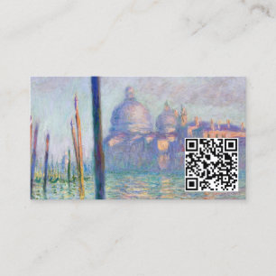 Cartão De Visita Claude Monet - Grande Canal, Veneza - Código QR