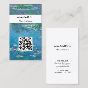 Cartão De Visita Claude Monet - Lírios Água 1906 - Código QR