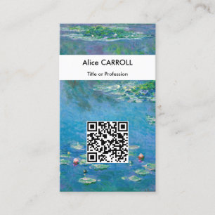 Cartão De Visita Claude Monet - Lírios Água 1906 - Código QR