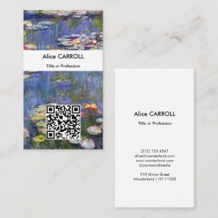 Cartão De Visita Claude Monet - Nenúfares / Ninféias - Código QR