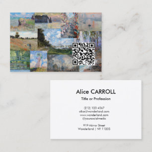 Cartão De Visita Claude Monet - Patchwork - Masterworks - Código QR