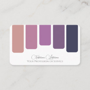 Cartão De Visita Cláusula de cor violeta elegante QR-Code