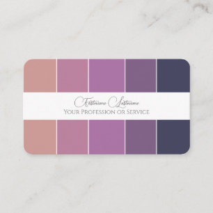 Cartão De Visita Cláusula de cor violeta elegante QR-Code