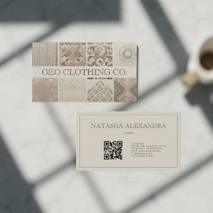 Cartão De Visita Clay Geométrico Moderno Elegante de Oatlight