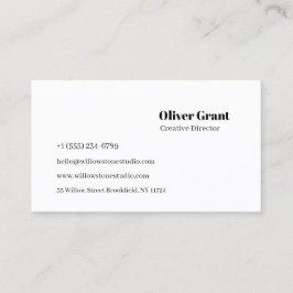 Cartão De Visita Clean Minimalist Business Card