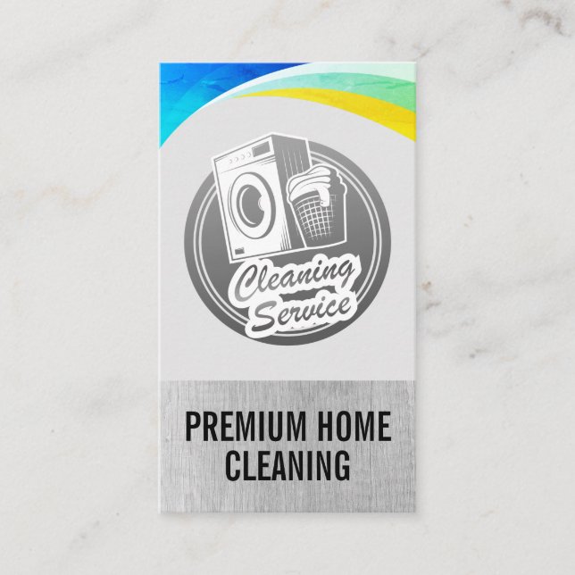 Cartão De Visita Cleaning Laundry Services (Frente)