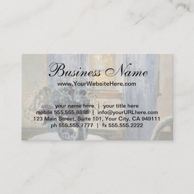 Cartão De Visita Clematite Azul no Estúdio do Artista, Anna Ancher (Frente)