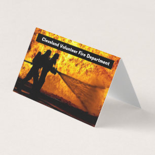 Cartão De Visita Cleveland Volunteer Fire Department Dobrado