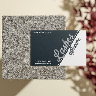 Cartão De Visita Cliente de Cinza de Cinza Branca Preta Após Cuidad