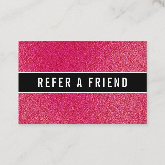 Cartão De Visita Cliente de Referência de Salão de na moda Raspberr (Frente)