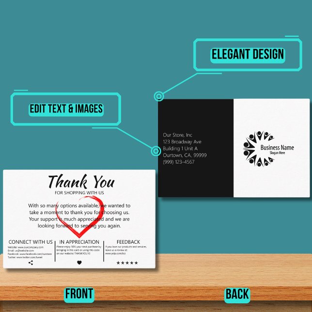 Cartão De Visita Cliente Elegante Obrigado (Please enjoy our design and see the others in the collection.)