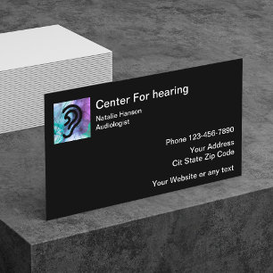 Cartão De Visita Clínica da audição do Audiologist