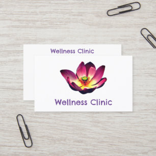 Cartão De Visita Clínica de Bem-Estar Centro Pilates Yoga Ginásio R