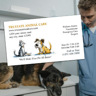 Cartão De Visita Clínica de Cuidados Animal