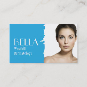 Cartão De Visita Clínica de Dermatologia de Pele Clara Massagem Fac