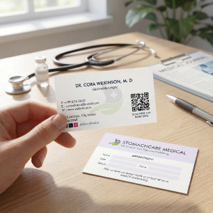 Cartão De Visita Clínica de Gastroenterologia Empresarial Consult