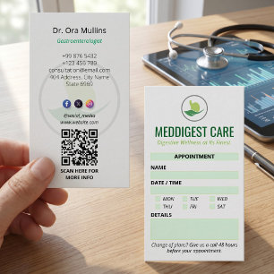 Cartão De Visita Clínica de Gastroenterologia Empresarial Consult