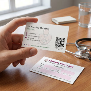 Cartão De Visita Clínica de Ginecologia Empresarial Compromisso M