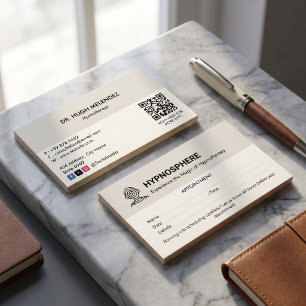 Cartão De Visita Clínica de Hipnotista Empresarial   Compromisso Mi