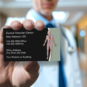 Cartão De Visita Clínica de Medicina Osteopática da Veia Vascular