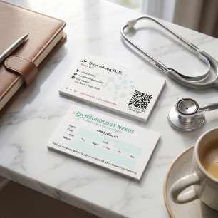 Cartão De Visita Clínica de Neurologia Empresarial Consulta Limpa