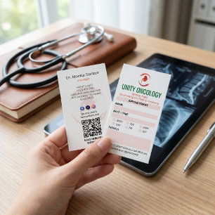 Cartão De Visita Clínica de Oncologia Empresarial Compromisso Sim