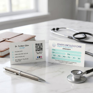 Cartão De Visita Clínica de Oncologia Negócios   Compromisso Simple