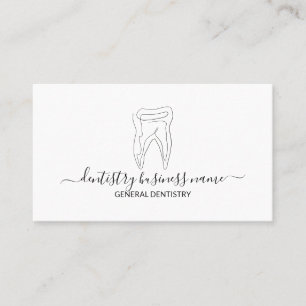 Cartão De Visita Clínica dentária de branqueamento dentário moderna