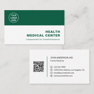 Cartão De Visita Clínica Médica Doutor Green Profissional