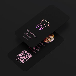 Cartão De Visita Clínica Odontológica Estética Dentista Rosa Preto