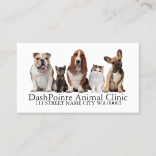 Cartão De Visita Clínica Veterinária de Animais de Abrigo