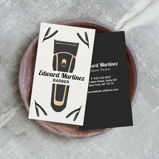 Cartão De Visita Clipper Elétrico de Compro de Barber, Razor (Criador carregado)